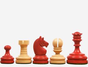 Reproducción de Lujo de Piezas de Ajedrez Estilo Knubbel de 1930 en Madera Teñida de Carmesí y Boj, 3 Rey, al Mejor Precio - Product Image 6