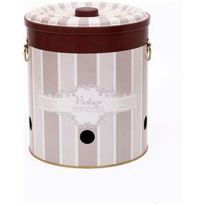 Elegance 9L Contenedor de almacenamiento de patatas y cebollas de metal 225x240mm Contenedor de alimentos para productos secos - Product Image 2