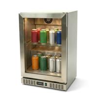 Mini Refrigerador de Oficina con Puerta de Vidrio, Enfriador de Exhibición -1~8 °C ℃   Refrigerador Comercial para Bebidas con Doble Vidrio Templado