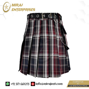 Cool Girl Kawaii estilo Punk Vintage Sexy Faldas escocesas góticas personalizado nuevo cinturón Falda plisada de cintura alta Mini faldas - Product Image 6