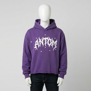 Sweat-shirt à capuche personnalisé en coton 100% tricoté uni, anti-boulochage, anti-rides, séchage rapide, respirant, grande taille, usage quotidien - Product Image 2