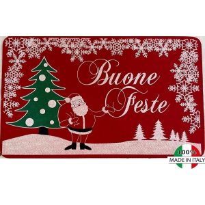 Zerbino stella di natale tappeto 40X67 cm decorazione ingresso festiva - Product Image 1