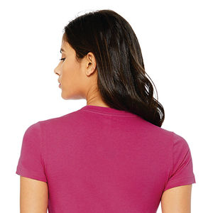 Airlume-Camiseta ajustada para mujer, Camiseta de algodón 100% de longitud corporal más larga con cinta para los hombros, anillo peinado y hilado de 32, 4,2 oz de baya - Product Image 6