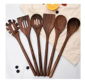 5 uds. De utensilios de cocina de madera de lujo, cucharas, servidores de ensalada de madera, Juego de 2 servidores de ensalada de madera, Juego de 2 hechos a mano únicos KETCHENWAR - Product Image 6