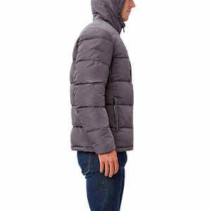 Veste matelassée respirante et stylée pour hommes pour la saison hivernale Conception personnalisable Capuche résistante à l'eau Col montant Coton grande taille - Product Image 4