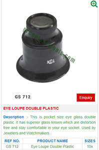 Lupa de ojo de plástico doble GS 712 para herramientas y equipos de joyería - Product Image 2