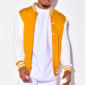 Vente en gros de vestes vierges personnalisées en vrac unisexe noir pour hommes et femmes veste universitaire polaire vestes d'université de baseball letterman - Product Image 3