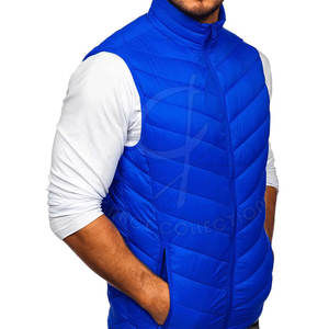 Chaleco acolchado de material impermeable de buena calidad, chaleco acolchado de tamaño personalizado para hombre con bolsillo con cremallera - Product Image 2