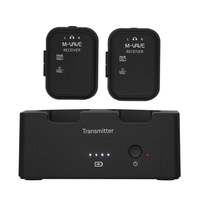 M-VAVE WP-12 Système de Monitoring Intra-Auriculaire Sans Fil 2.4G 1 Émetteur 2 Récepteurs, Transmission Audio Stéréo et Mono