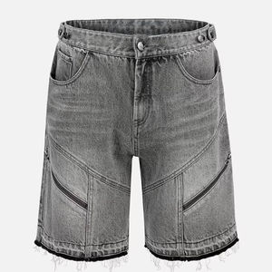 Custom Men's <b>Y2K</b> Baggy Denim Jean <b>Shorts</b> Hip Hop Style Zipper Closure Streetwear men's <b>shorts</b> Trendy Summer Fashion - Product Image 1