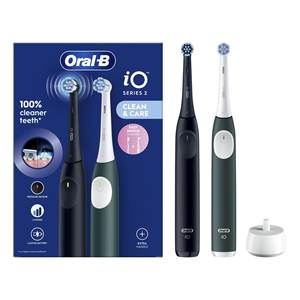 Cepillo de Dientes Eléctrico IO SERIES 2 y Cepillo para el Cabello, Paquete Doble en Negro Nocturno y Verde Bosque 62418 - Product Image 2