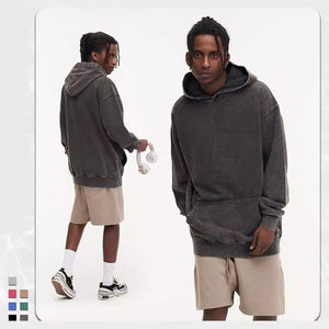 Sudaderas con Capucha para Hombre, 420 g/m², Sin Cordones, Unisex, Efecto Desgastado por el Sol, 100% Algodón, Lavado Ácido, Estilo Urbano, Estampado Personalizado, Bordado - Product Image 3