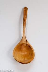 Cuillère en bois à long manche de style japonais, ustensile de cuisine en bois naturel pour la cuisine, le mélange, le service, vaisselle écologique faite à la main - Product Image 4