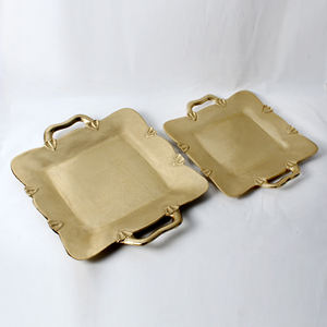 Bandeja de Servicio Versátil de Aluminio Fundido para Aperitivos, Bebidas, Velas y Decoración del Hogar en Cualquier Espacio - Product Image 5