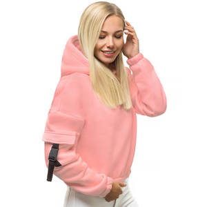 OEM & ODM Women Pullover <b>Hoodies</b> Long Sleeve Bottom Rib Custom Cotton Women Pullover <b>Hoodies</b> - Product Image 5