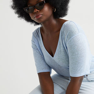 เสื้อยืดคอกลมผ้าคอตตอนสำหรับผู้หญิงเสื้อยืดลำลอง - Product Image 2