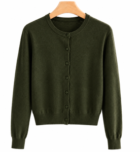 Cardigan en coton biologique pour femme, confortable pour l'hiver, fabrication artisanale - Product Image 5