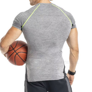Camisetas de Gimnasio para Hombre, Impresión Personalizada, de Alto Rendimiento, Transpirables, de Secado Rápido, Manga Corta, Fabricadas con Tela de Poliéster y Spandex - Product Image 3