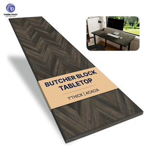 Acacia Chevron <b>Butcher</b> <b>Block</b> Countertop Oil Finish grade BC 25x96inches made in VietNam Customizable Thickness: 1.25 ~ 1.5inches - Product Image 1
