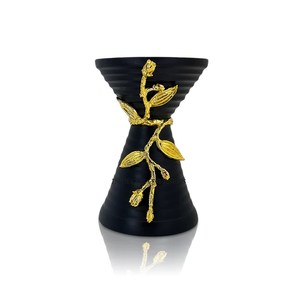 เครื่องจุดธูปโลหะสีดำเคลือบด้วยผงชุบทองของใช้ในบ้านกลิ่นหอม - Product Image 1