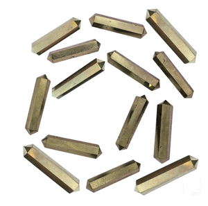 Pyrite จุดแกะสลักสิ้นสุดคริสตัลจุดเล็กๆจี้อัญมณีและเสน่ห์สำหรับหินบำบัดแฟชั่น - Product Image 1