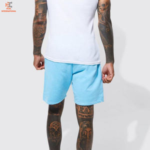 Short en coton éponge français pour hommes personnalisable respirant Gym Fitness Training Jogging Sweat Shorts Top vente motif solide - Product Image 2