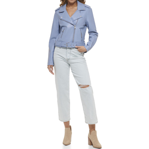 Respirant Nouveaux Designs Oem Et Logo Broder Veste En Cuir Chenille Veste En Cuir Véritable Respirant Pour Femmes Véritable - Product Image 2