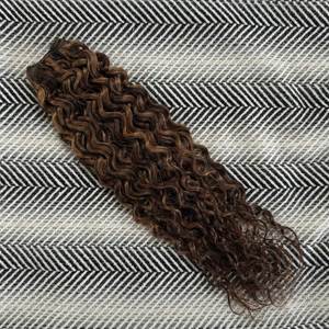 Extensions de cheveux à clipser 30 pouces, bouclées crépues, ondulations lâches, cheveux vierges 12A, brun foncé caramel 1B - Product Image 5