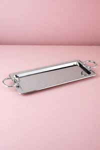 ถาดเสิร์ฟสี่เหลี่ยมสีเงินพร้อมหูจับ - Product Image 6