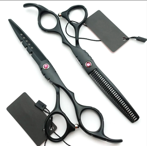 Ensemble de ciseaux de beauté de coiffure industrielle professionnelle Salon coupe de cheveux en acier inoxydable ciseaux amincissants de coiffeur - Product Image 1