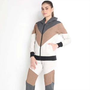 Survêtement à fermeture éclair pour femme Ensemble deux pièces élégant avec veste à glissière et pantalon de jogging Confortable, léger et parfait pour le fitness - Product Image 2