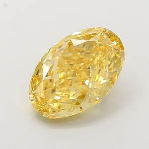 Diamante Ovalado de 3.04ct VS2, Color Amarillo Intenso, Cultivado en Laboratorio - Product Image 1