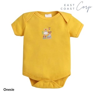 บอดี้สูทผ้าฝ้ายน้ำหนักเบาสำหรับเด็ก | ชุดวันซี่ลายทางแขนครึ่งเดียว & พิมพ์ลาย - Product Image 3