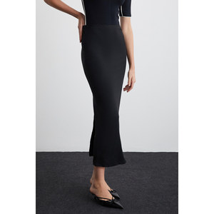 ETHIQUET EMIL Falda elegante de longitud maxi con abertura trasera para mujer - Product Image 1