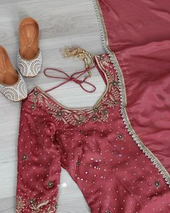 Hot Selling Classy <strong>Latest</strong> Golden Wedding <strong>Wear</strong> Heavy Faux Georgette With Sequence Work Top Duppta and Sharara <strong>Suit</strong> for Women