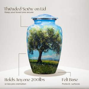 Urna de cremación para cenizas humanas Urna para adultos para hombres o mujeres hasta 200lbs Urna funeraria conmemorativa adecuada para funeral o exhibición - Product Image 6