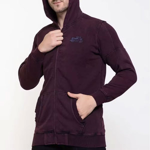 2024 sweat à capuche lavé à l'acide de haute qualité 100% coton Vintage High Street Style solide motif polaire matériel pour l'hiver multi couleurs - Product Image 3