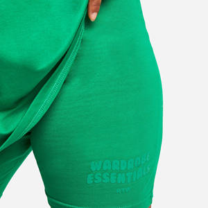 2023 Custom <b>Women's</b> Two-Piece Short <b>Sweatpants</b> Set Solid Pattern Hoodie Sweatshirt Button Decoration Casual Jogger Pant Short - Product Image 4