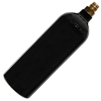 Bouteille HPA en aluminium 62ci 4500psi pour réservoir 3000psi, sortie réglable, double disque de sécurité, manomètre 5000psi, certifiée CE/DOT