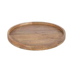 Décor de cuisine transitionnel Lazy Susan Organizer Plateau de service rond élégant - Product Image 1