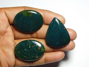 3 uds de piedra de sangre de calidad superior increíble lote de piedras preciosas 100% cabujones de piedra de sangre Natural piedra de sangre hecha a mano con buenos sentimientos 148Ct - Product Image 3