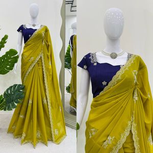 ELITE BRIDAL Ropa de boda india pakistaní Verano/Invierno Fancy Peso ligero Seda Tipo Sarees Samuthrika/Vasthra Kalas Estilo - Product Image 2