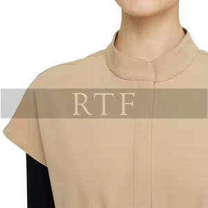 2025 mujeres elegante sólido simulado abrigo lateral lazo enfermería Scrub Tops cómodo algodón Hospital uniforme con hombro cómodo - Product Image 6