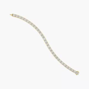 Classic Emerald Lab Grown Diamond <b>Tennis</b> Bracelet in 18K Yellow Gold - Product Image 1