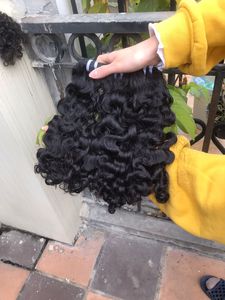 Vente en gros de paquets de cheveux bouclés birmans 100% extensions de cheveux bruts non traités pour femmes noires du Vietnam - Product Image 2