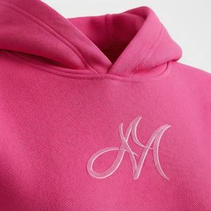 Sudadera de algodón vintage de manga larga para mujer al por mayor, con capucha y logo personalizado, ideal para invierno, chándal deportivo para mujer. - Product Image 4
