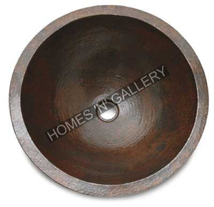 อ่างล้างมือแบบถังทองแดงสำหรับห้องน้ำในโรงแรมทำด้วยมือคุณภาพสูง - Product Image 1