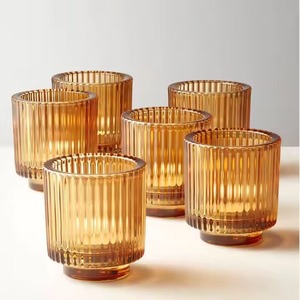 Portavelas de Vidrio Transparente, Contenedor Decorativo, Elegante Adorno para el Hogar, Soporte Premium para Velas Aromáticas y Decoración de Mesa - Product Image 6