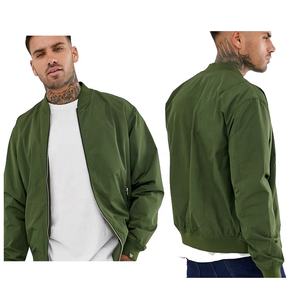 Coupe-vent de haute qualité fermeture éclair complète plaine vierge kaki veste personnalisée vol vestes réversibles - Product Image 5