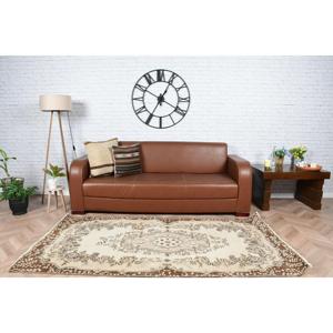 พรมวินเทจสไตล์ตุรกี ขนาด 3.5x6.9 ฟุต ลายสัตว์สีน้ำตาล - Product Image 4